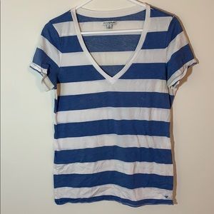 Wide Stripe V-neck